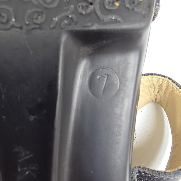 AKAISHI Shoes Womens Size 7 Black Sandals Slide Adjustable Straps Comfort Wedge - Picture 9 of 10